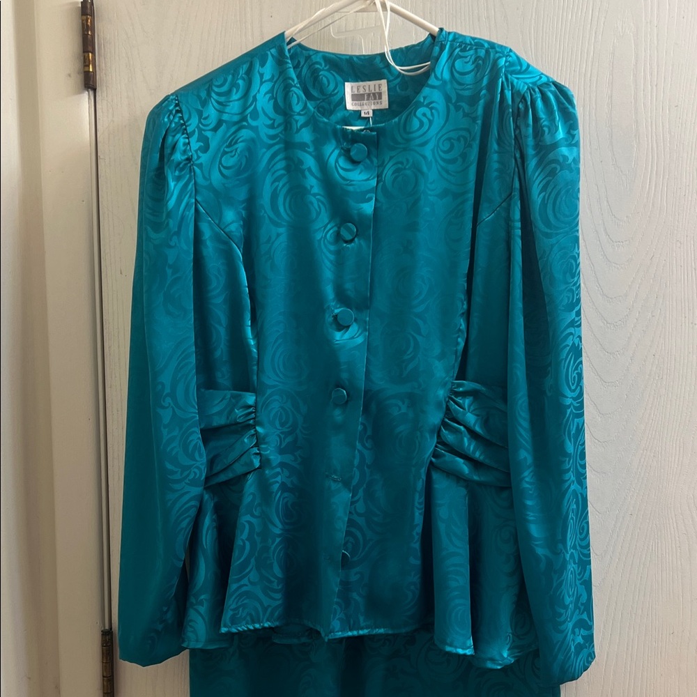 Leslie Fay Teal Suit